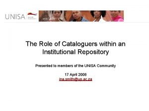 Unisa institutional repository