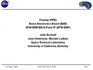 Preamp PRE Boom Electronics Board BEB EFWEMFISIS EField