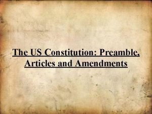 The preamble of the constitution