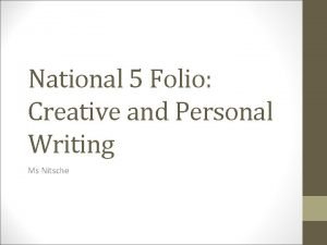 National 5 folio