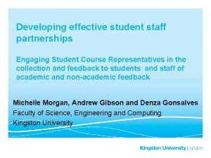 Developing effective student staff partnerships Engaging Student Course