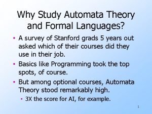 Why we study automata theory