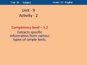 Activity 9 q&a portion grade 11