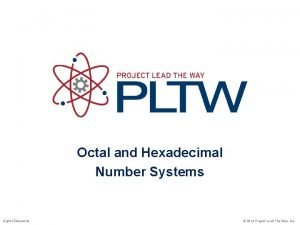 Octal and Hexadecimal Number Systems Digital Electronics 2014