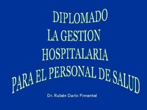 Dr Rubn Daro Pimentel V 1 PLANIFCACION Y