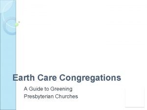 Pcusa earth care congregation