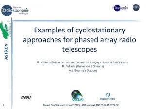 Examples of cyclostationary approaches for phased array radio