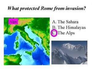 Was rome protected by the alps