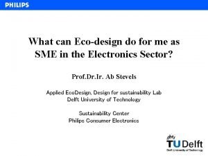 What can Ecodesign do for me as SME