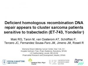 Deficient homologous recombination DNA repair appears to cluster