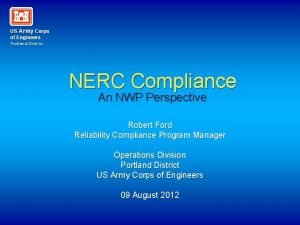 US Army Corps of Engineers Portland District NERC