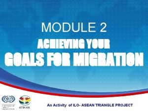 MODULE 2 ACHIEVING YOUR GOALS FOR MIGRATION ATIKHA