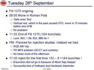 Tuesday 28 th September n n Fill 1375