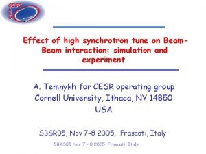 Effect of high synchrotron tune on Beam interaction