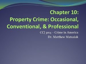 Conventional property crimes