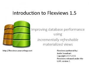 Mysql flexviews