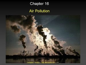 Primary vs secondary pollutants