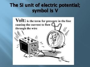 Electric potential si unit