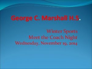 George c marshall sports