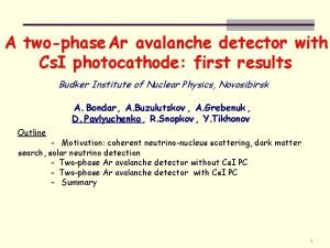 A twophase Ar avalanche detector with Cs I