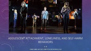 ADOLESCENT ATTACHMENT LONELINESS AND SELFHARM BEHAVIORS A R