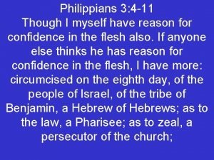 Phillipians 3:4-11