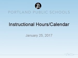 Instructional HoursCalendar January 25 2017 Tonights Resolution Adds