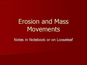 Triggers of mass movement