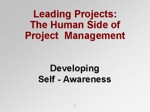 Human side of project management