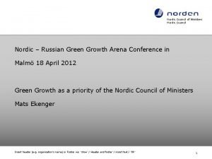 Green growth nordic