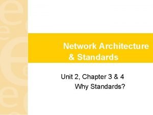 Network architecture standards