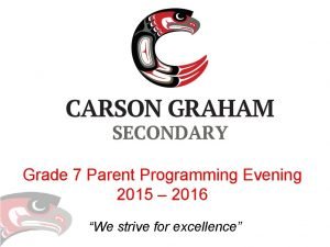 Carson graham summer school