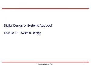 Digital design a system approach