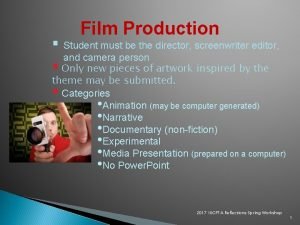 Film Production Student must be the director screenwriter