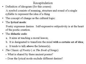 Recapitulation definition Recapitulation definition