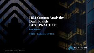 Cognos best practices Cognos best practices