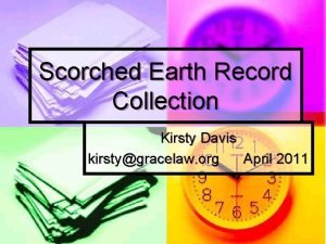 Scorched Earth Record Collection Kirsty Davis kirstygracelaw org