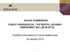 www salga org za SALGA SUBMISSION PUBLIC HEARINGS