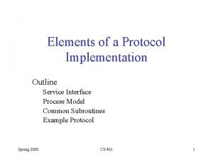 Protocol outline