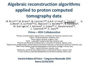 Algebraic reconstruction algorithms applied to proton computed tomography