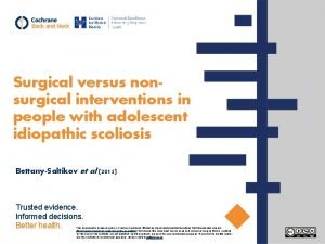 Surgical versus nonsurgical interventions in people with adolescent