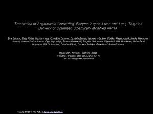 Translation of AngiotensinConverting Enzyme 2 upon Liver and