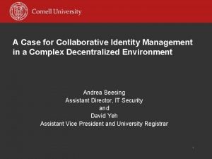 Identity management is collaborative