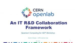 Cern openlab quantum computing