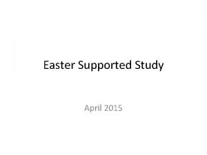 Easter Supported Study April 2015 Close reading question