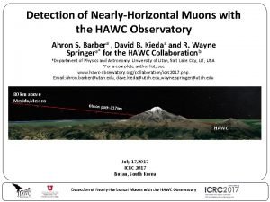 Detection of NearlyHorizontal Muons with the HAWC Observatory