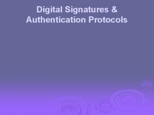 Digital signature authentication protocol