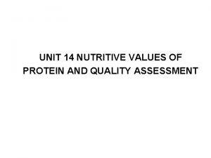 What is biological value of protein
