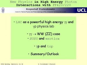 New Physics in High Energy Photon Interactions with