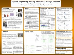 Optimal sequencing for drug discovery in Ewings sarcoma